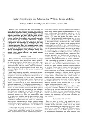 PDF Document Cover - Feature Construction and Selection for PV Solar Power Modeling: A Machine Learning Framework